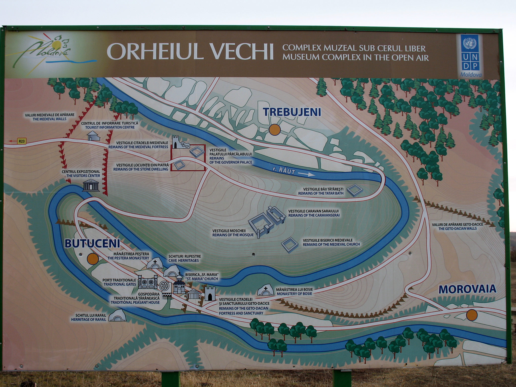 Orheiul Vechi map (Photo license: Public domain)